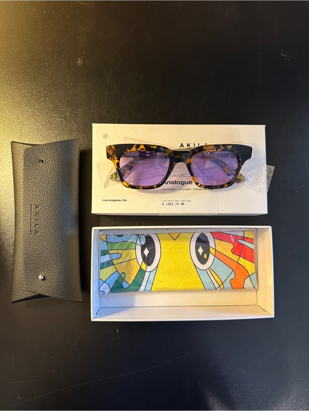 Akila Analog Tortoiseshell with Purple Lenses